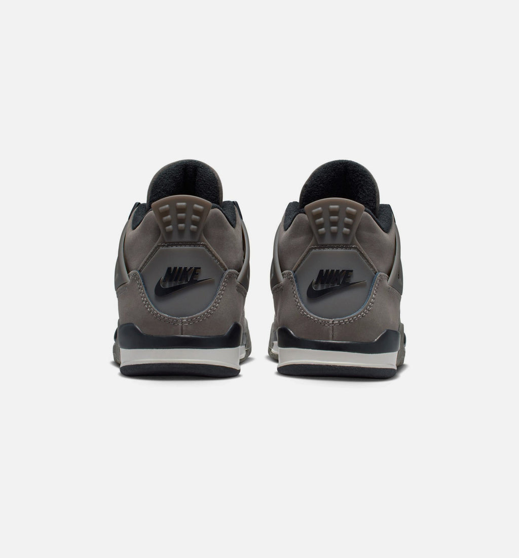 Air Jordan 4 Retro Cave Stone and Black Preschool Shoes