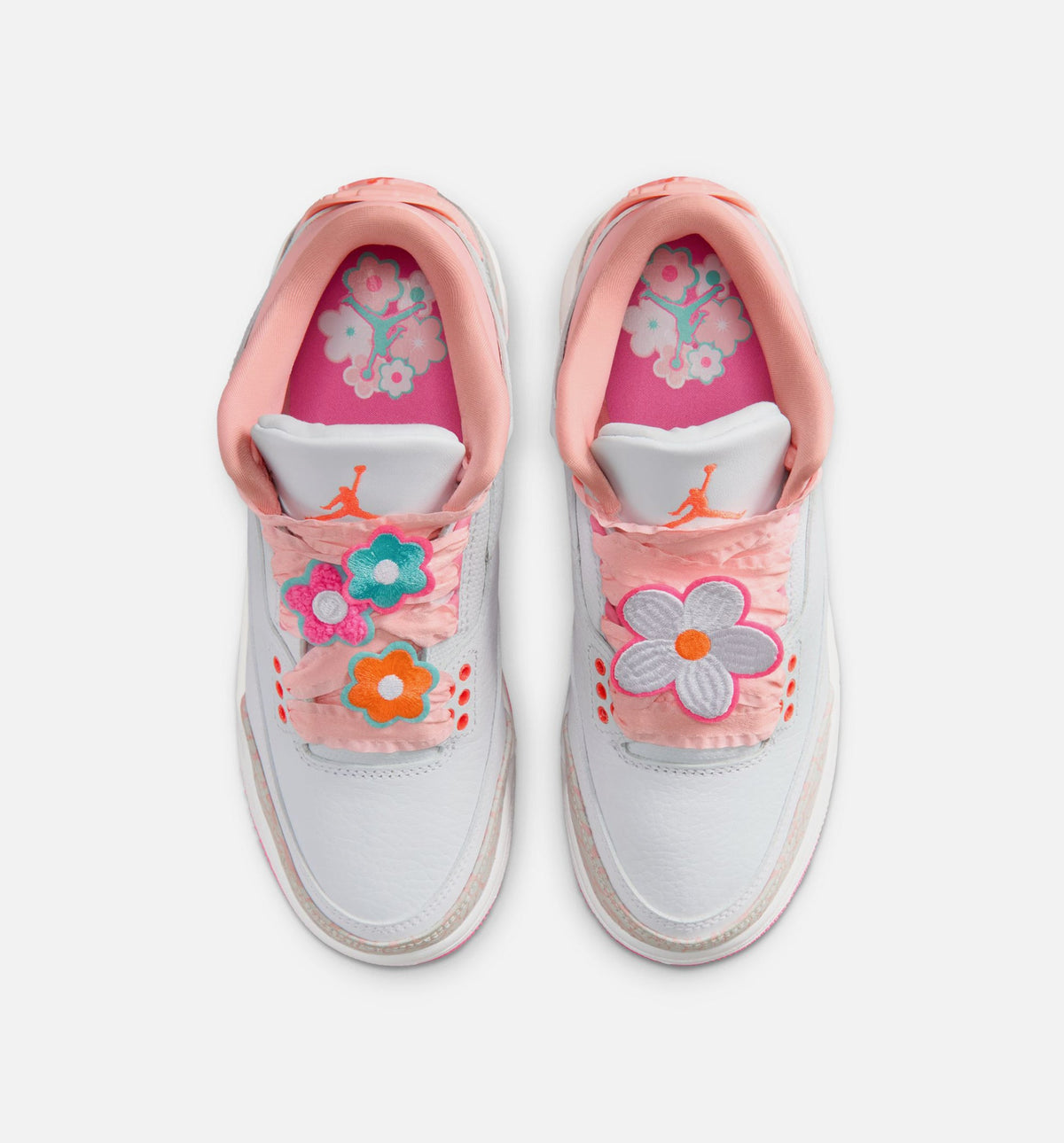 Air Jordan 3 Retro Spring Flowers Grade School Shoes