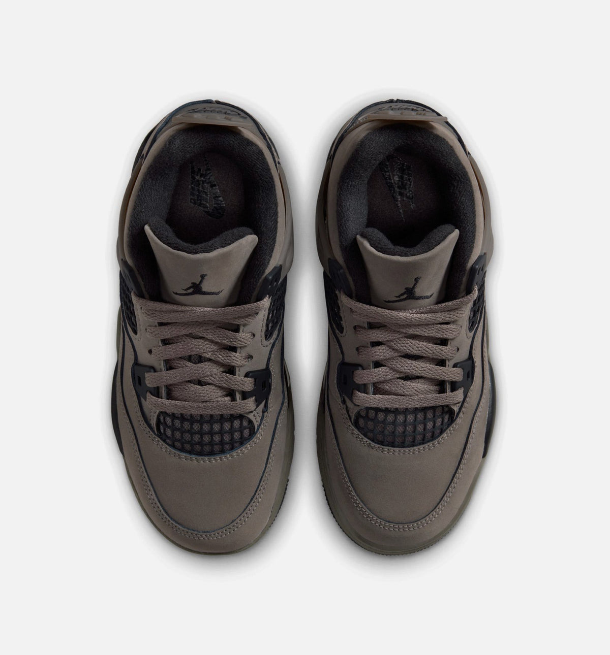 Air Jordan 4 Retro Cave Stone and Black Preschool Shoes