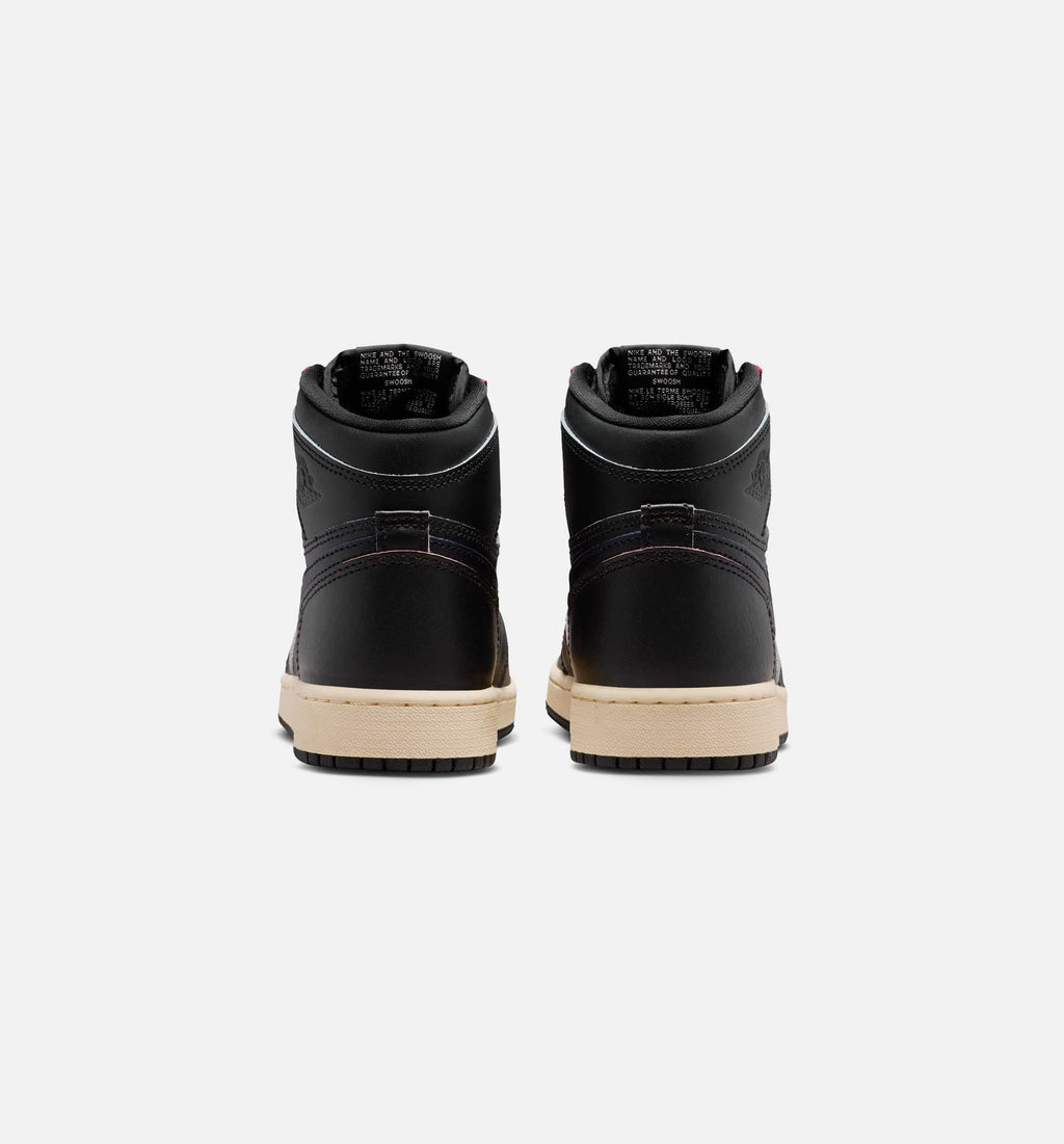 Air Jordan 1 Retro High OG Grade School Shoes - Black/Muslin