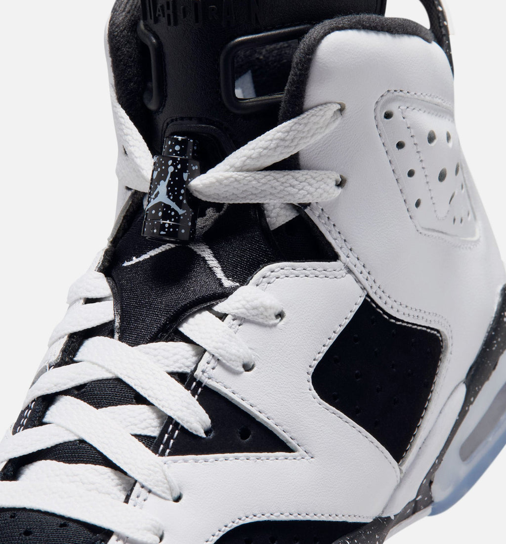 Air Jordan 6 Retro Black and White Grade School Shoes