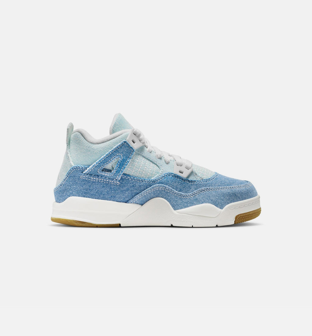Air Jordan 4 Retro Worn Blue Preschool Shoes