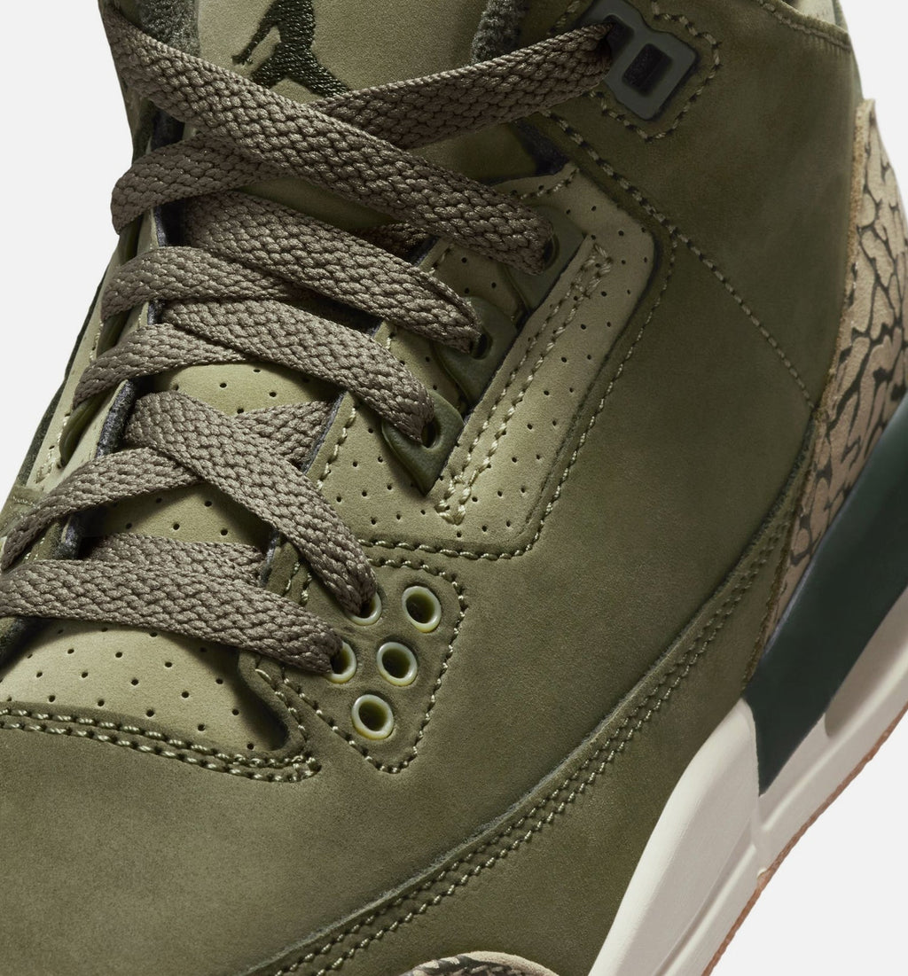 Air Jordan 3 Retro Medium Olive Grade School Shoes