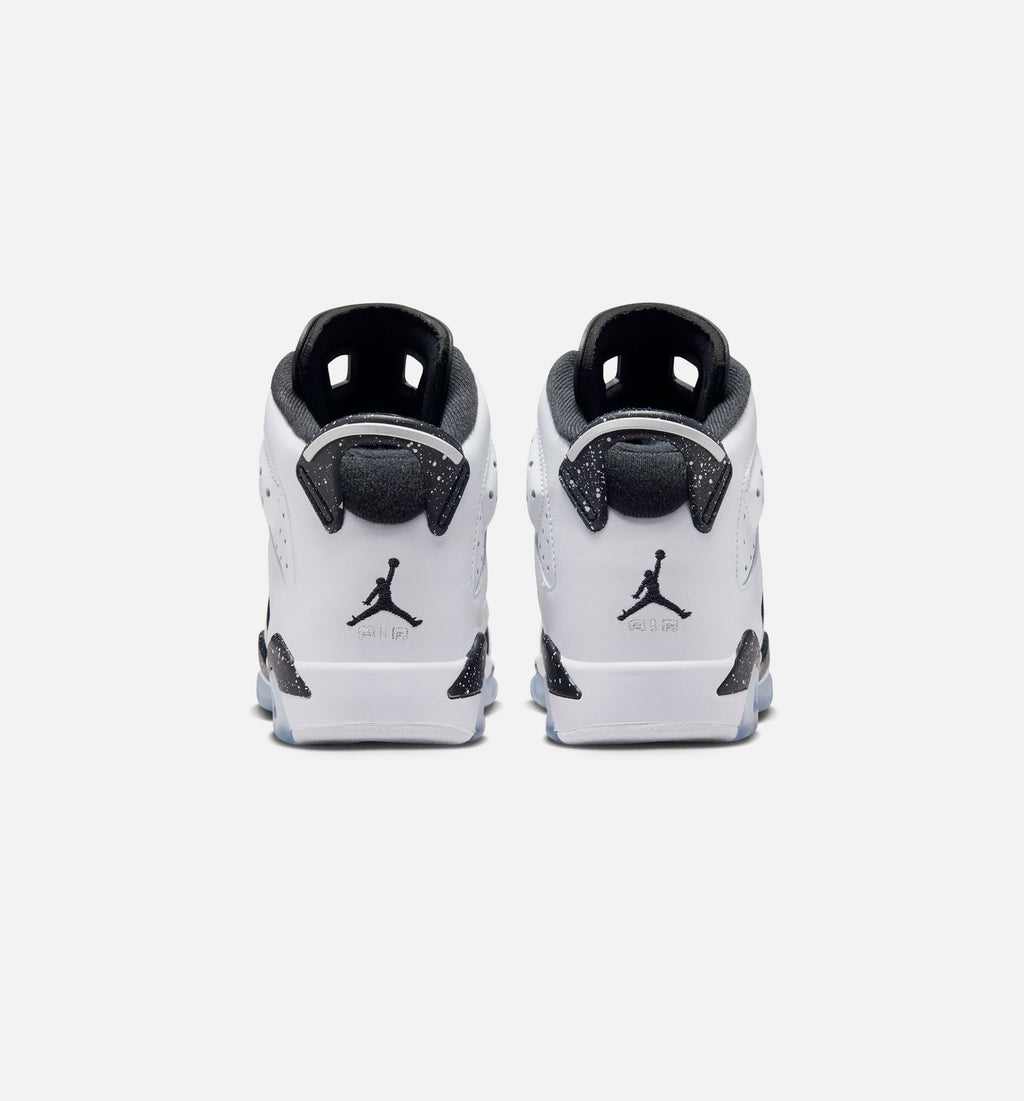 Air Jordan 6 Retro Black and White Grade School Shoes