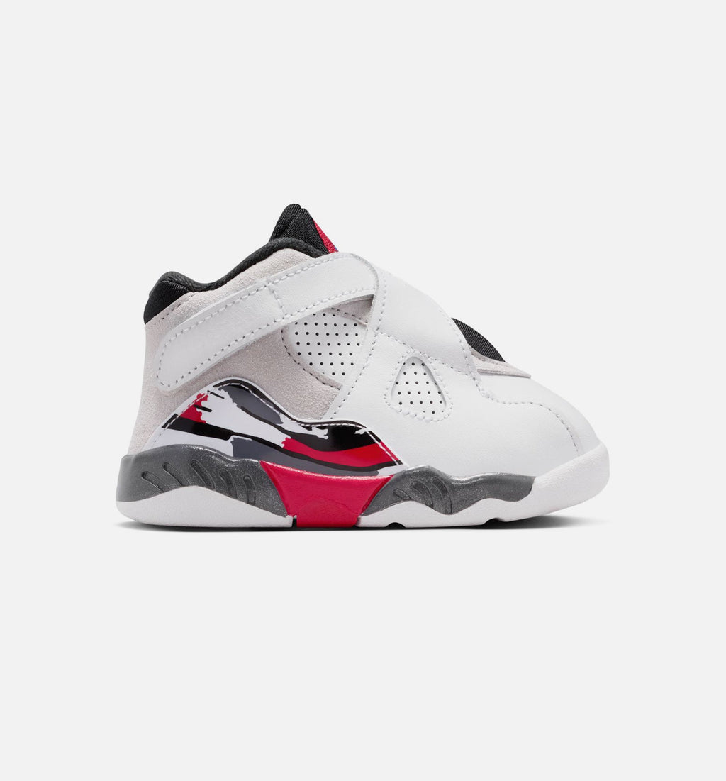 Air Jordan 8 Retro White and True Red Infant & Toddler Shoes