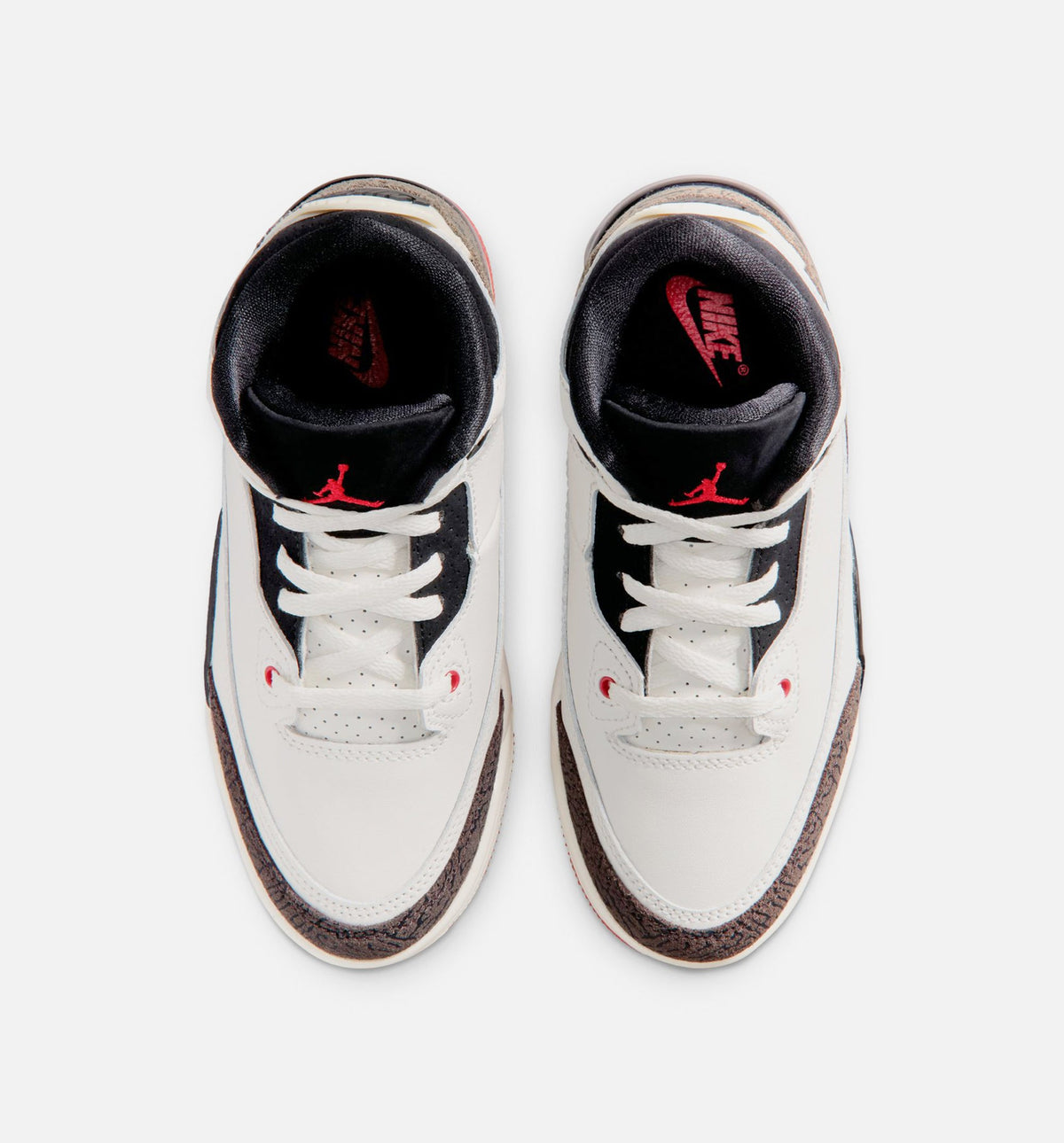 Air Jordan 3 Retro Sail and University Red Preschool Shoes