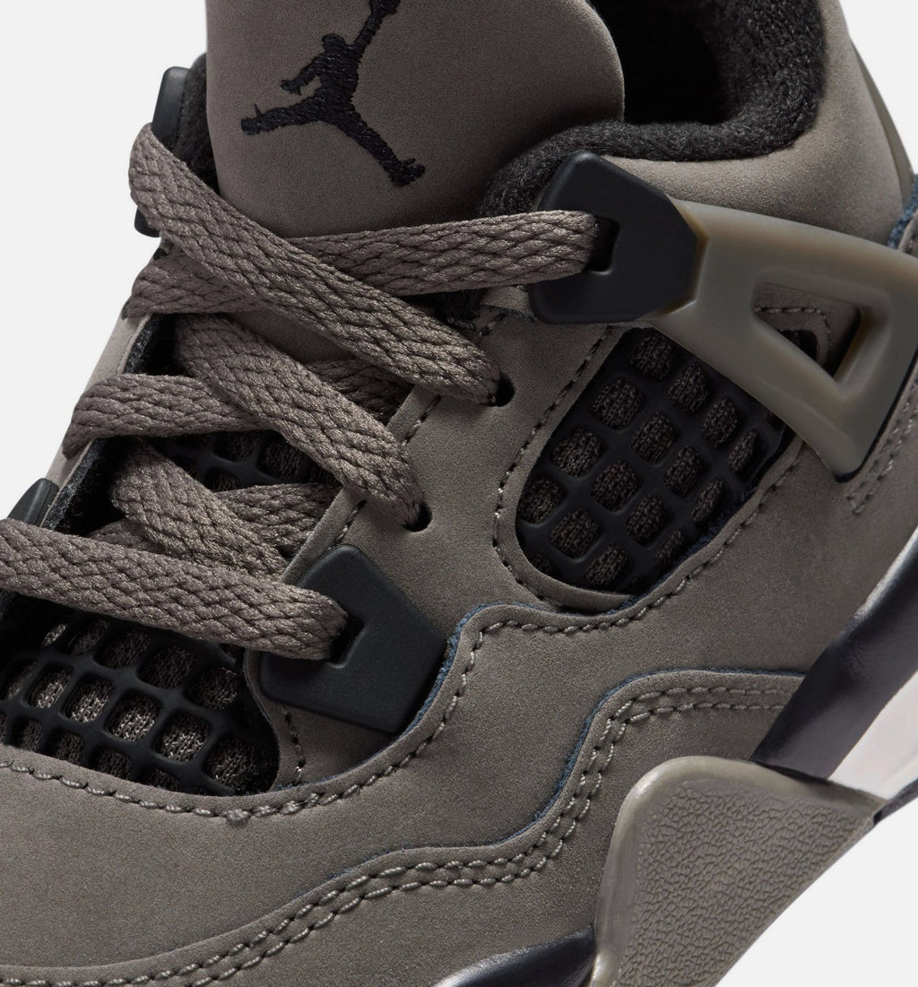 Air Jordan 4 Retro Cave Stone and Black Infant & Toddler Shoes