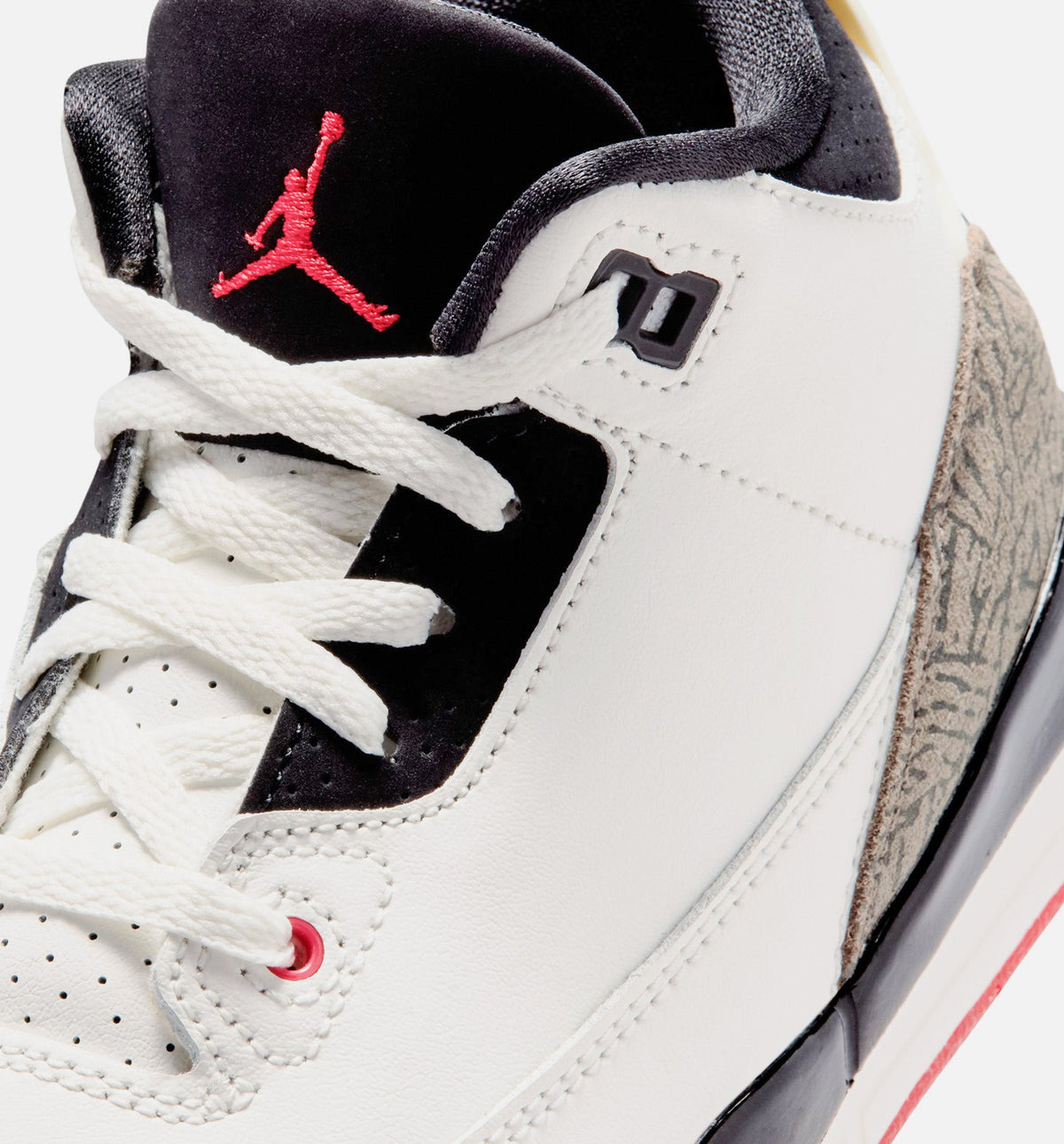 Air Jordan 3 Retro Sail and University Red Preschool Shoes
