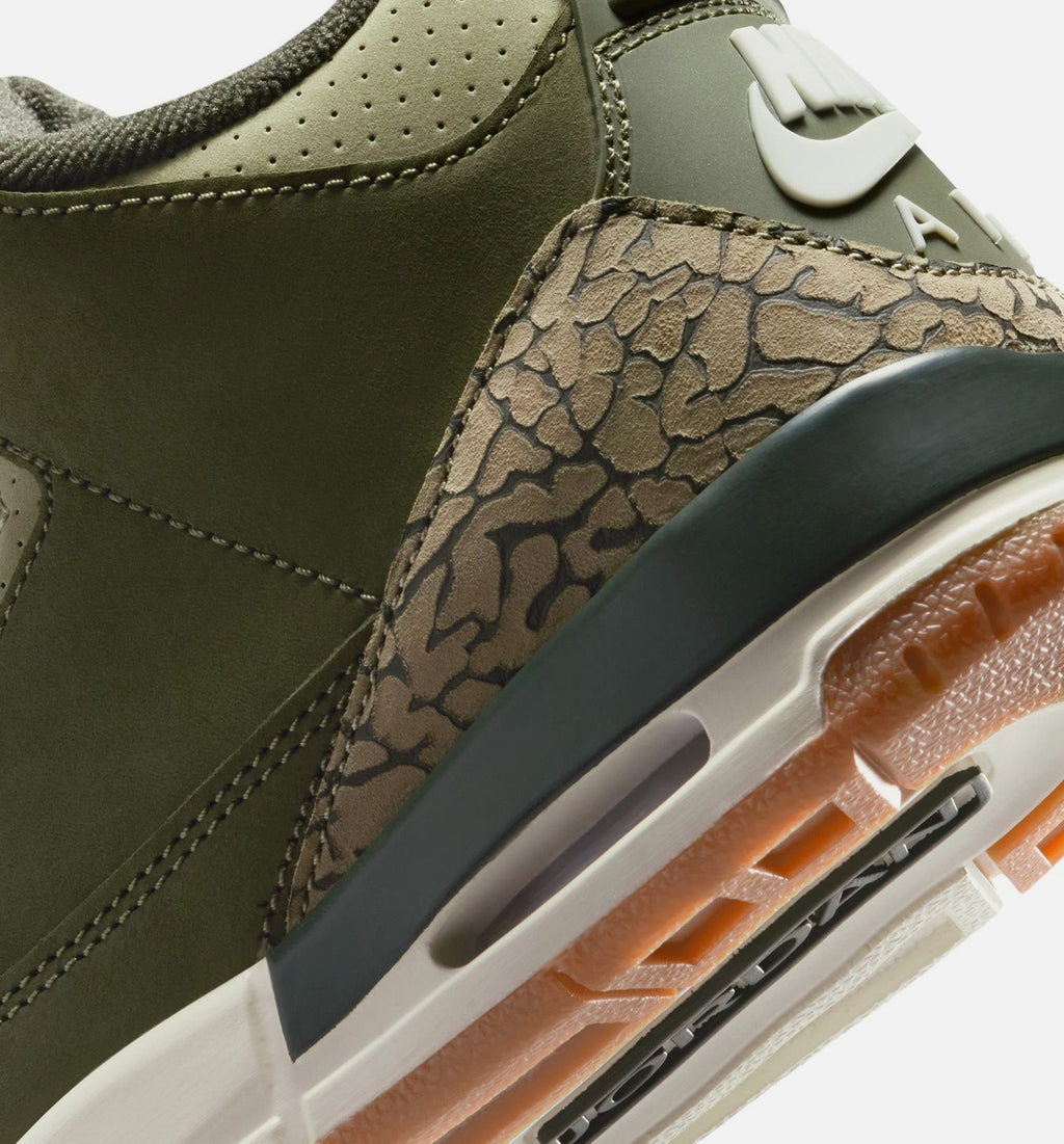 Air Jordan 3 Retro Medium Olive Grade School Shoes