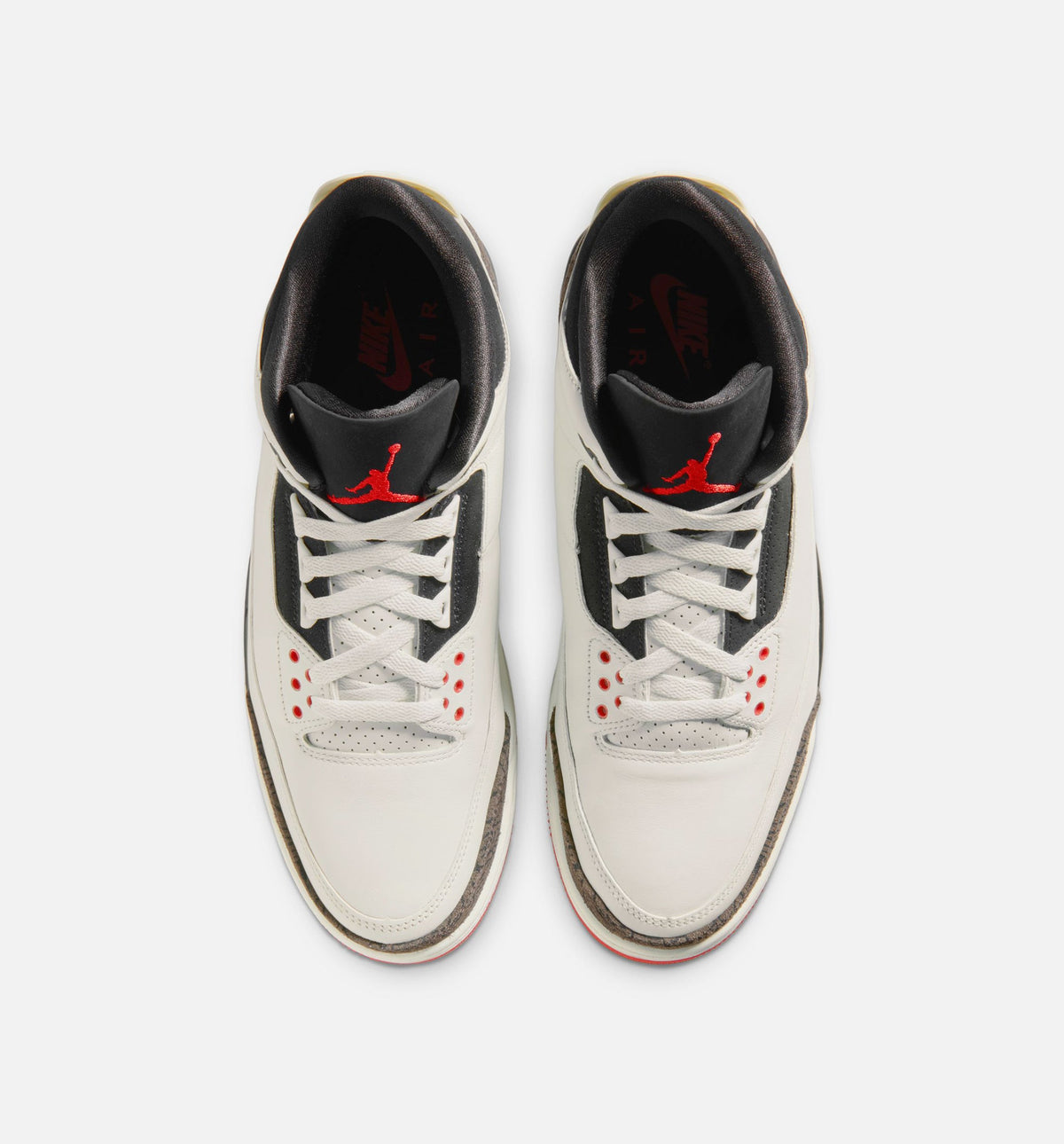 Air Jordan 3 Retro Sail and University Red Men's Shoes