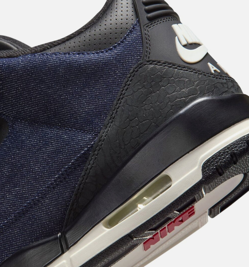 Air Jordan 3 x Levi's Indigo and Gym Red Men's Shoes