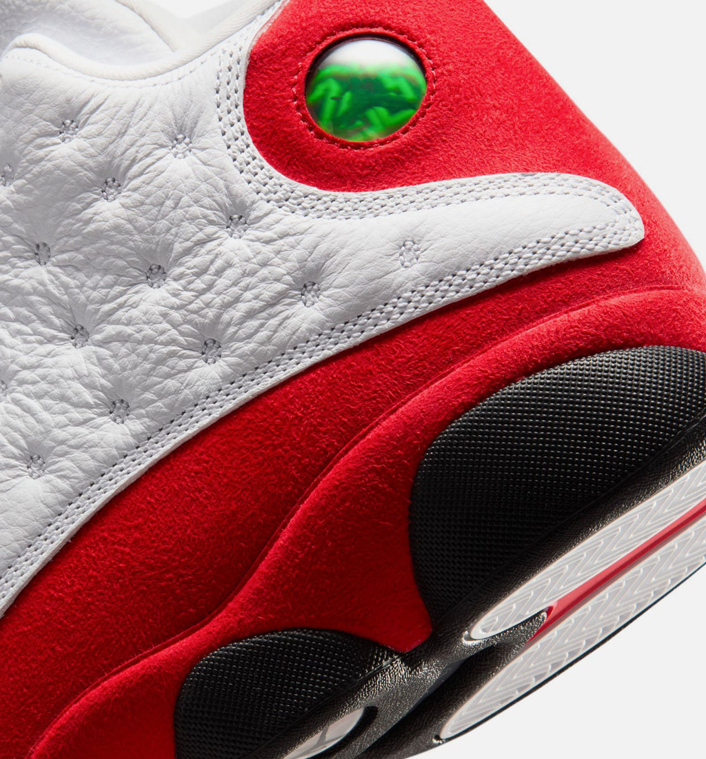 Air Jordan 13 Retro White and University Red Men's Shoes