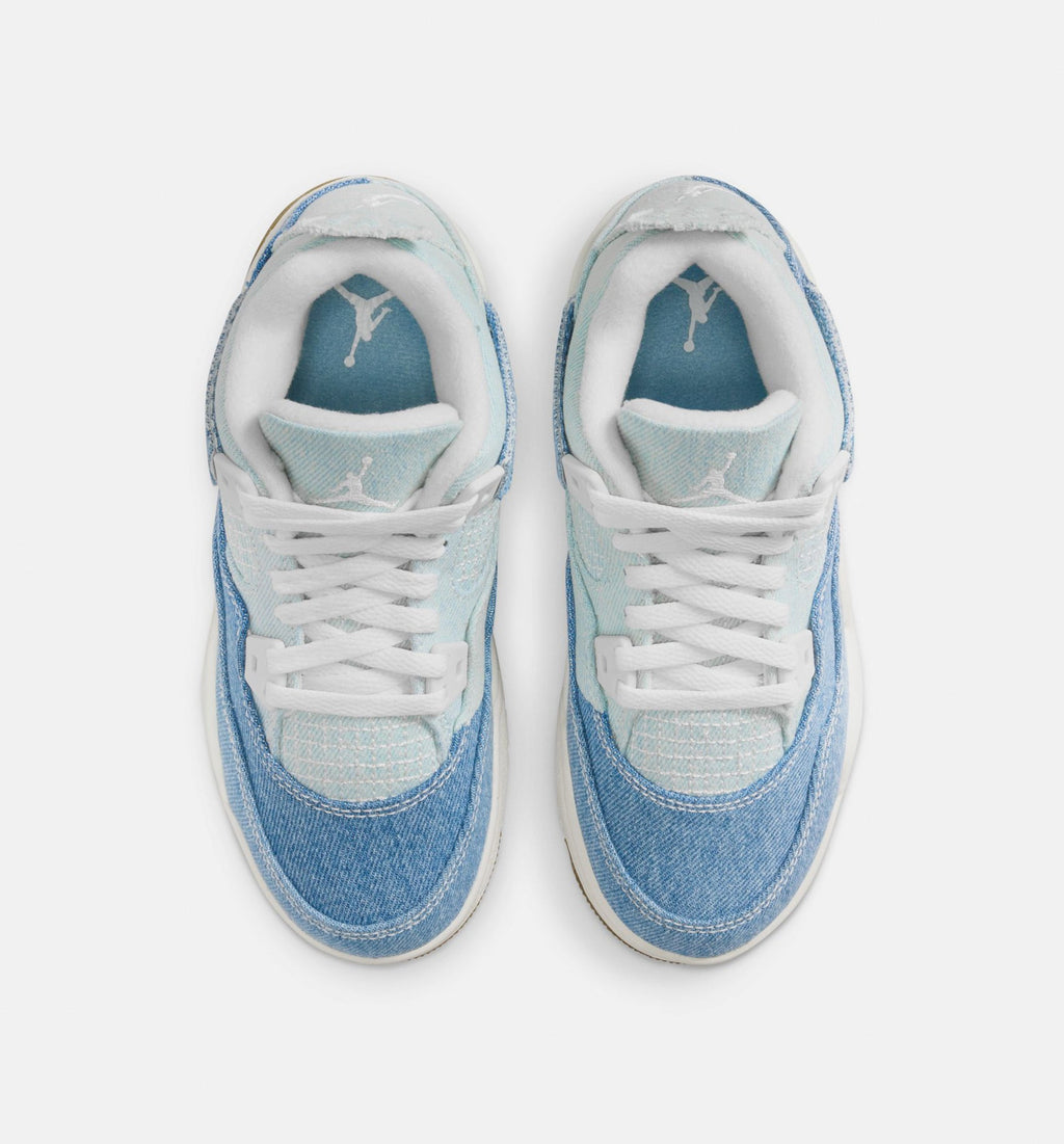 Air Jordan 4 Retro Worn Blue Preschool Shoes