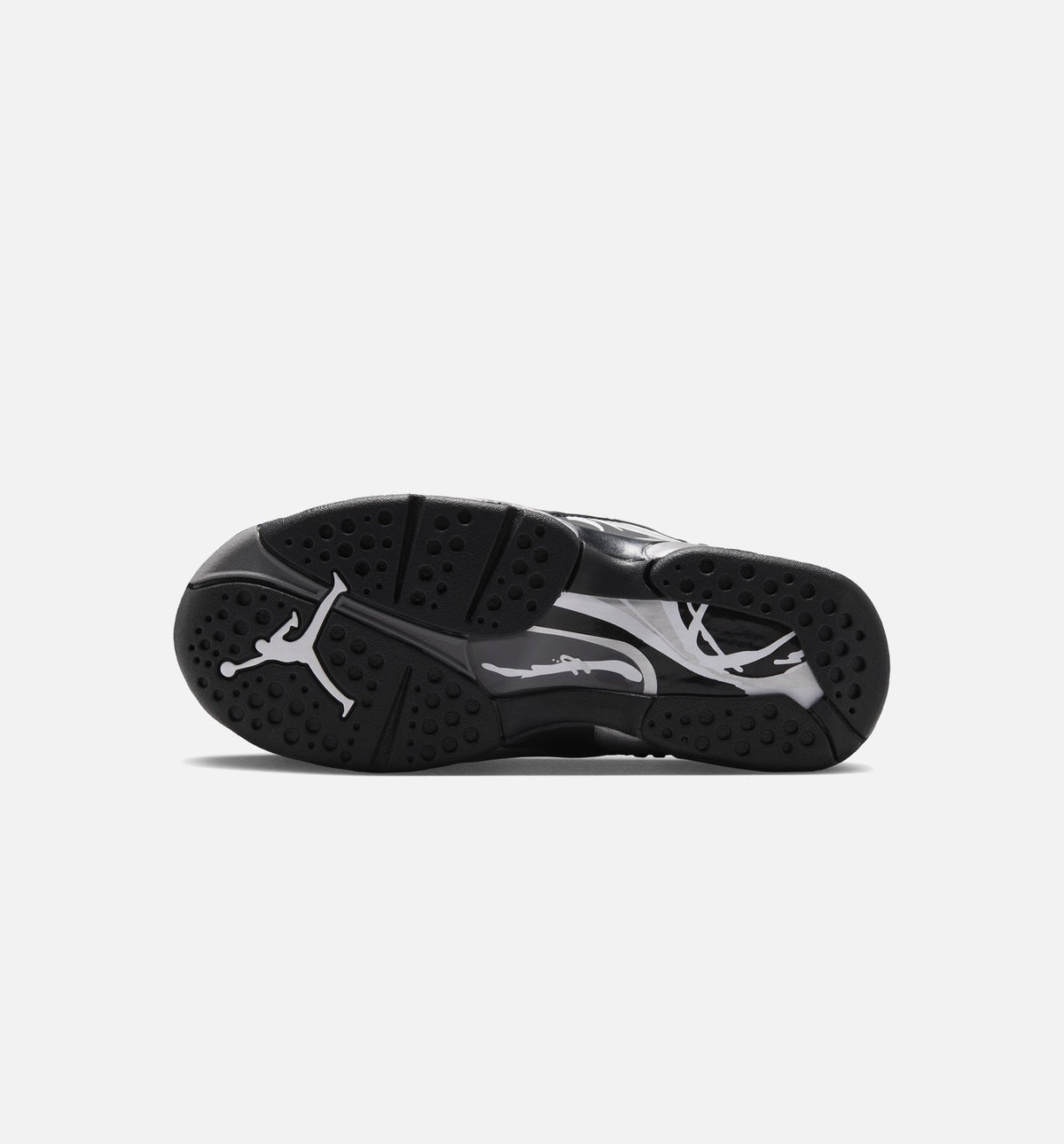 Air Jordan 8 Retro Chrome Black and Light Graphite Grade School Shoes