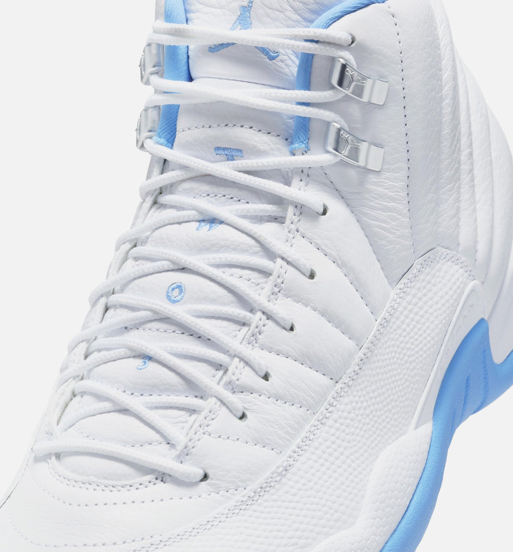 Air Jordan 12 Retro White and University Blue Men's Shoes