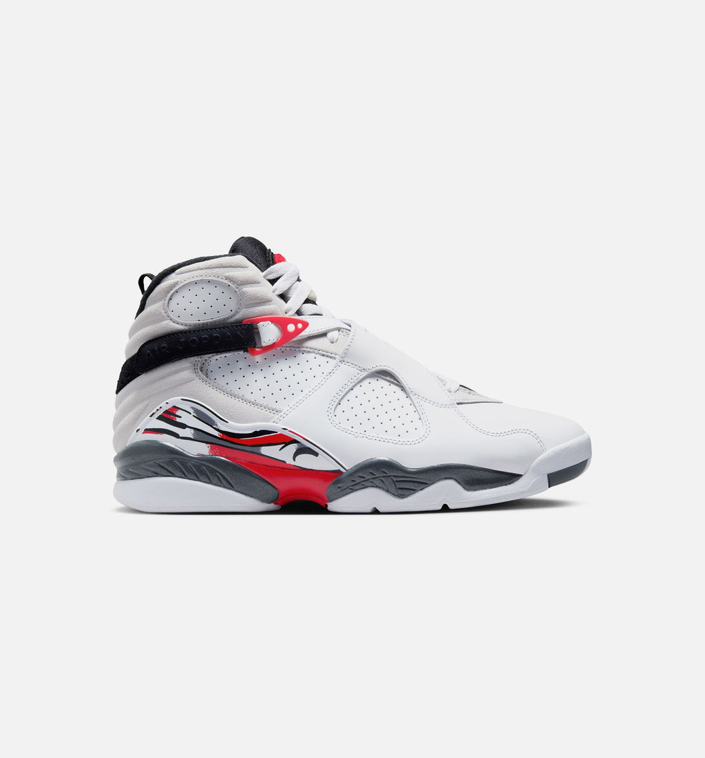 Air Jordan 8 Retro White and True Red Men's Shoes
