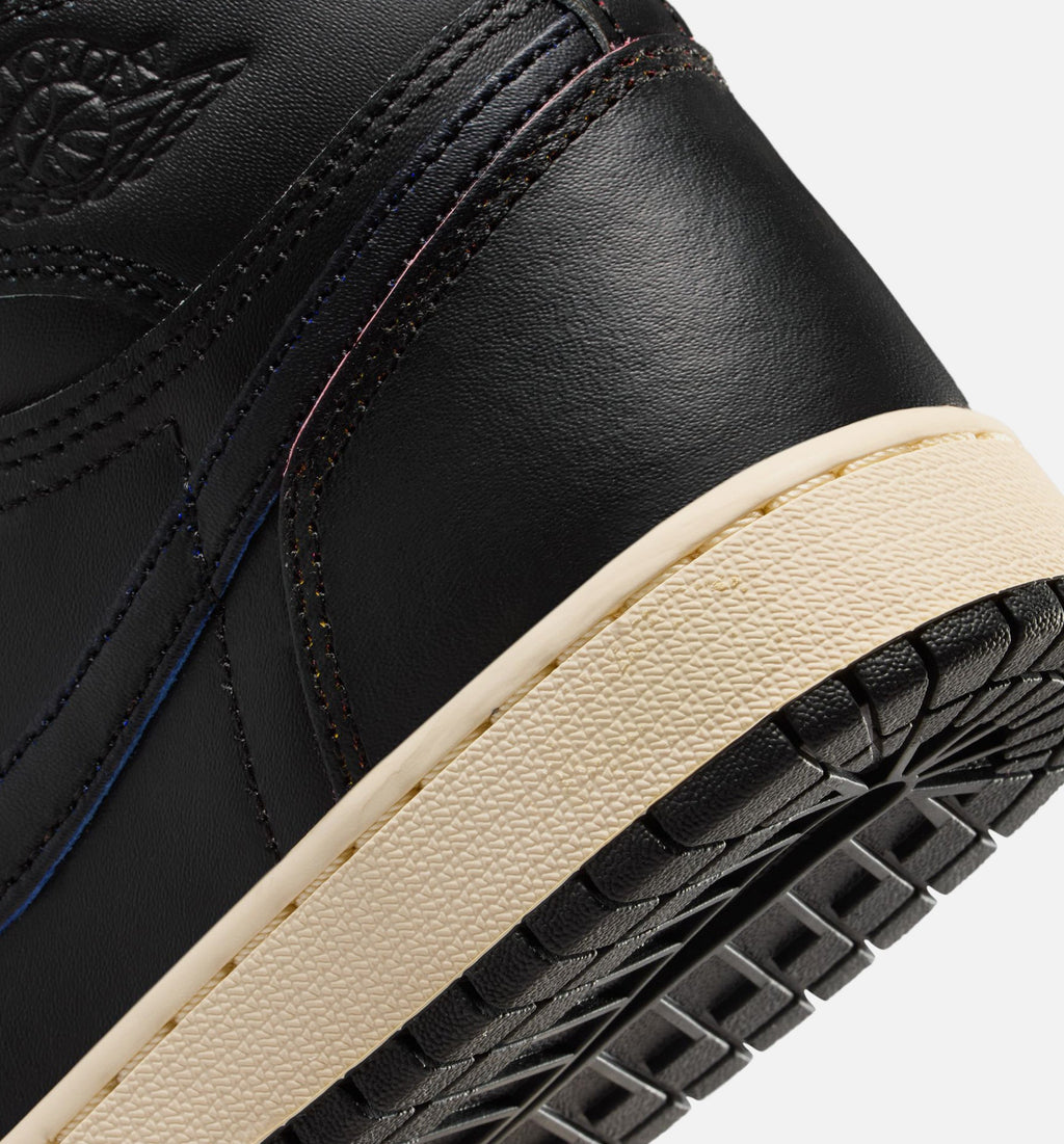 Air Jordan 1 Retro High OG Grade School Shoes - Black/Muslin