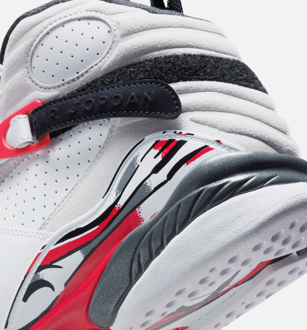 Air Jordan 8 Retro White and True Red Men's Shoes