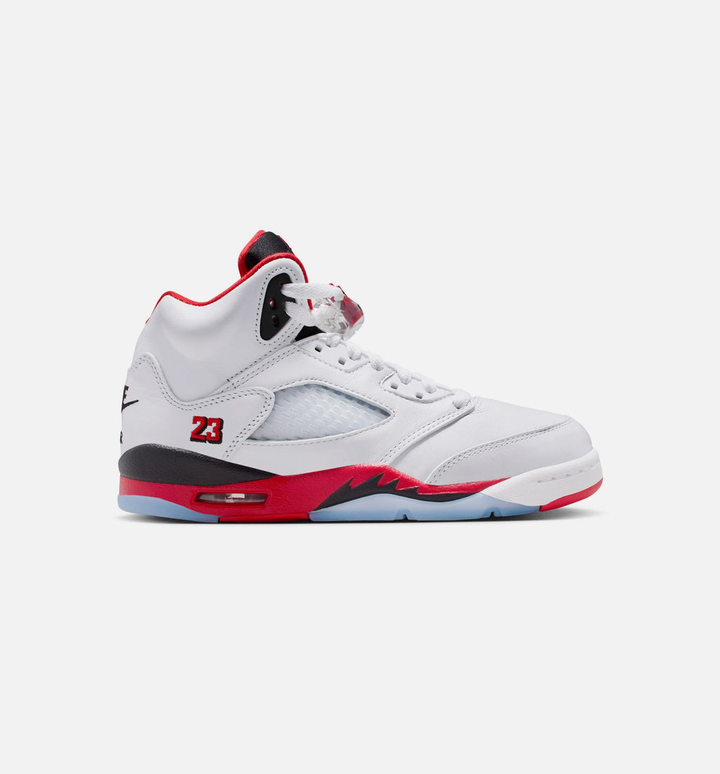 Air Jordan 5 Retro Fire Red Grade School Shoes