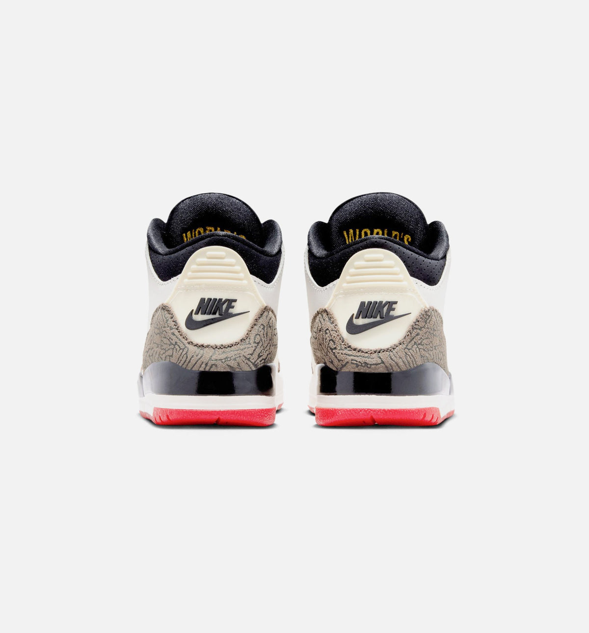 Air Jordan 3 Retro Sail and University Red Preschool Shoes