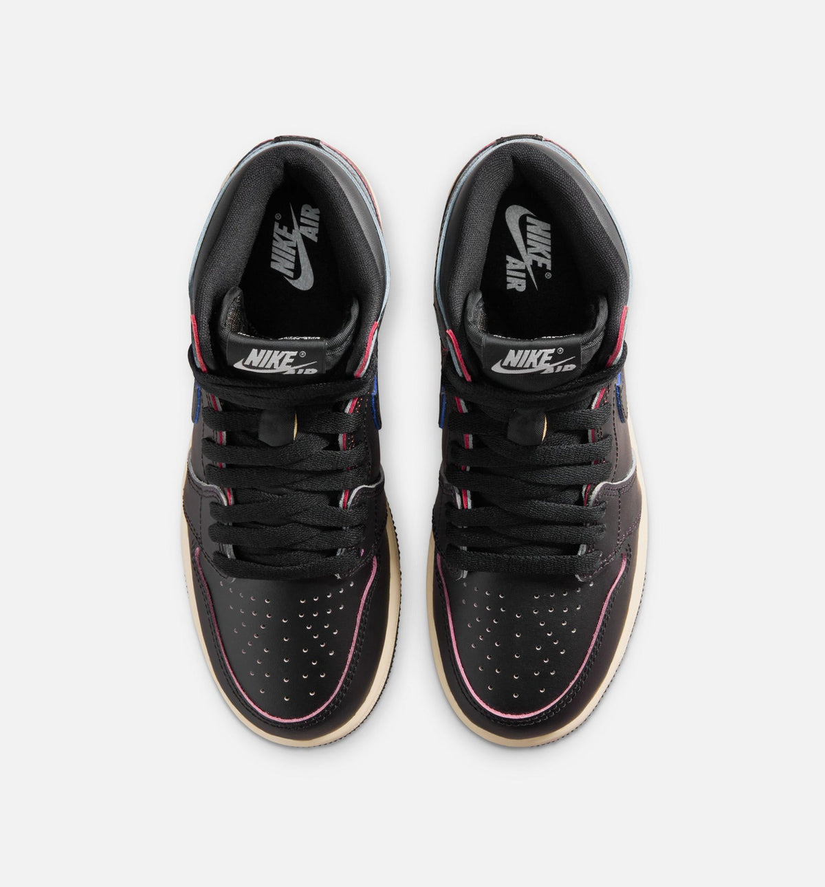 Air Jordan 1 Retro High OG Grade School Shoes - Black/Muslin