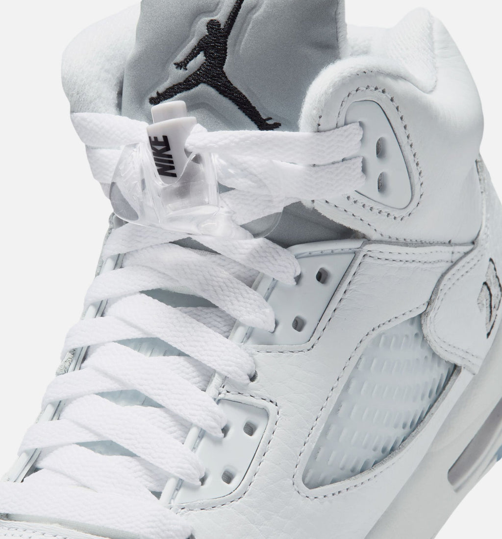 Air Jordan 5 Retro OG White Metallic Grade School Shoes