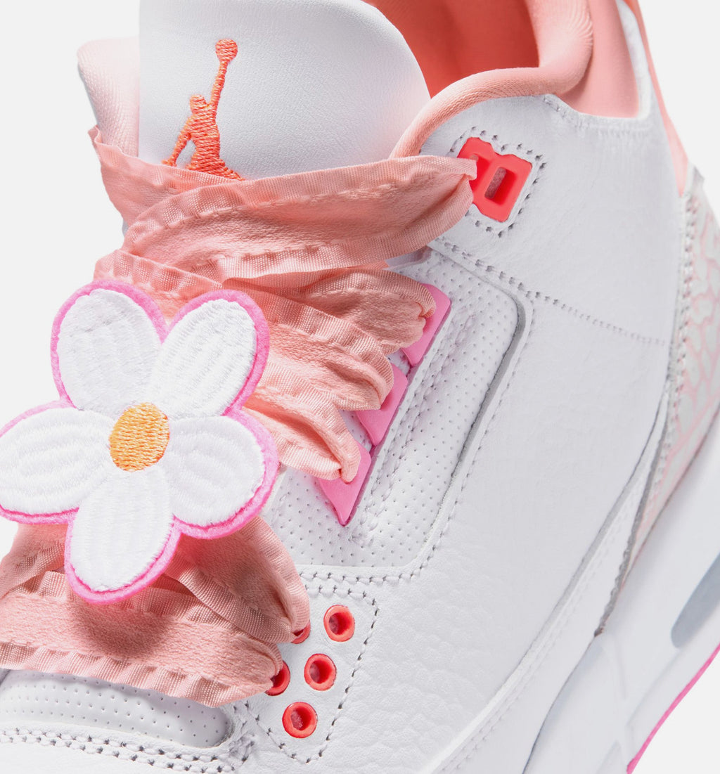 Air Jordan 3 Retro Spring Flowers Grade School Shoes