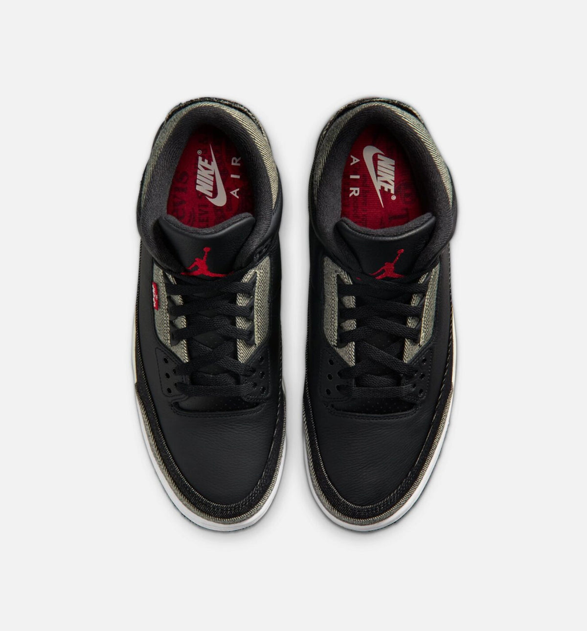 Air Jordan 3 x Levi's Black and White Men's Shoes