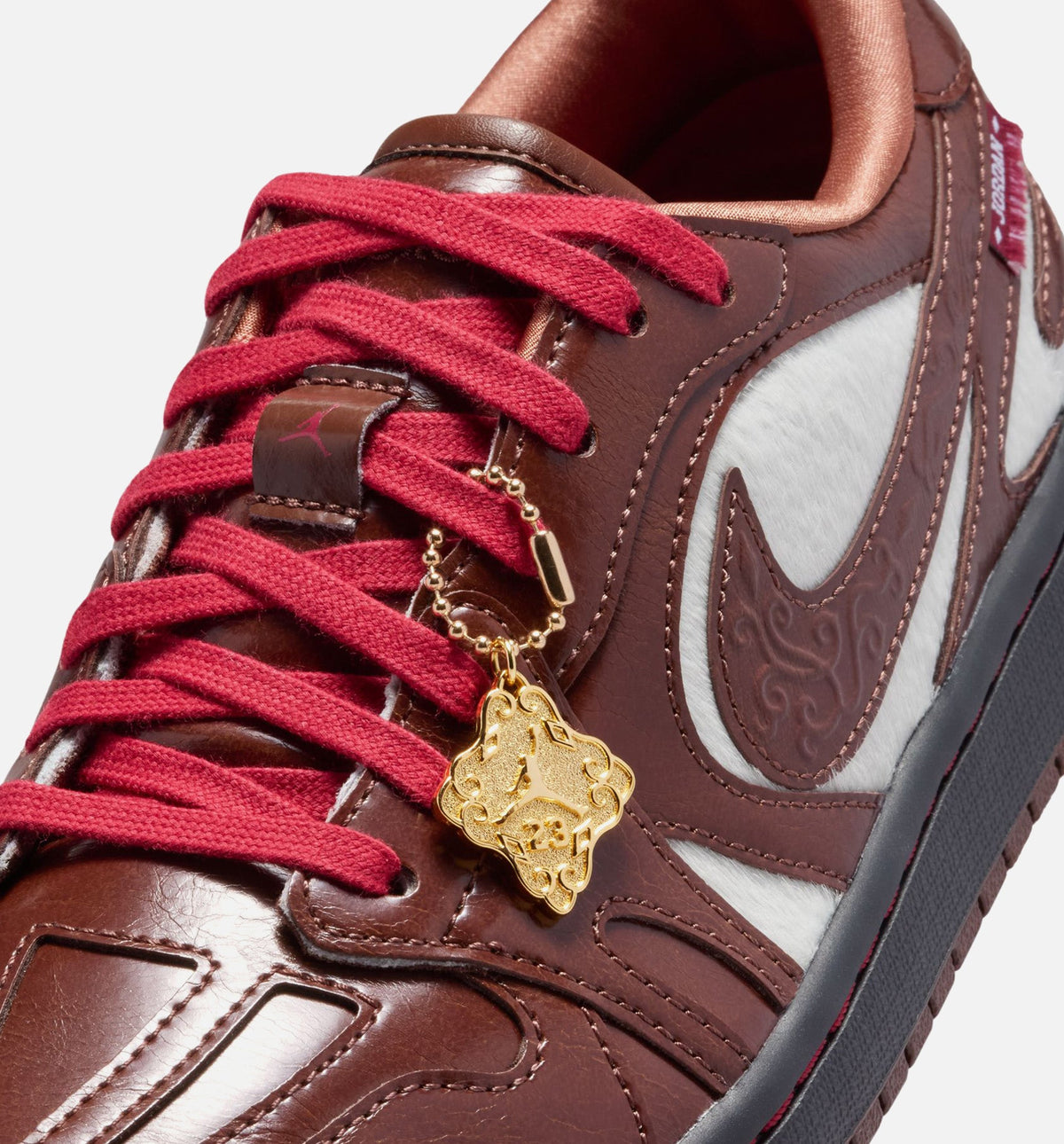 Air Jordan 1 Low Women's Shoes - Lunar New Year, Light Chocolate/Black