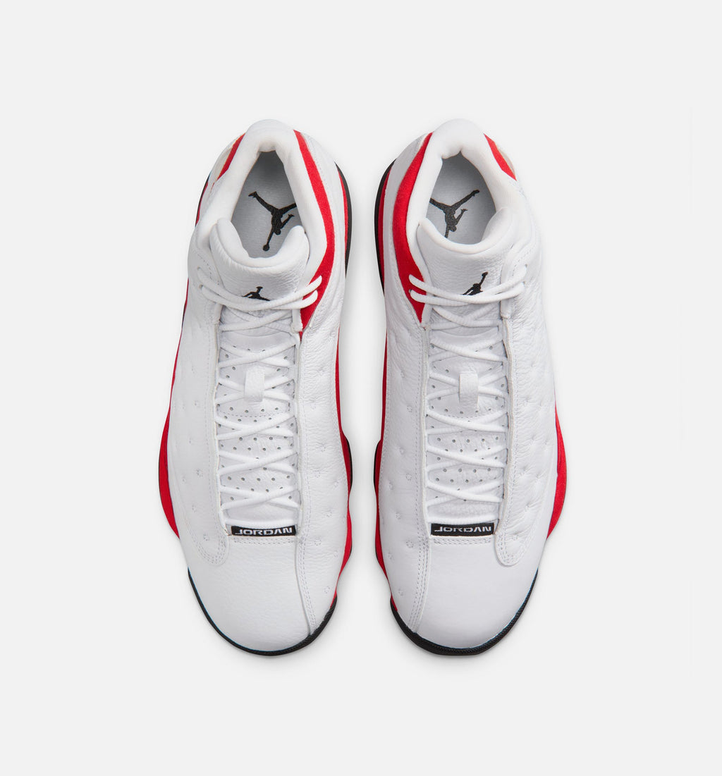 Air Jordan 13 Retro White and University Red Men's Shoes